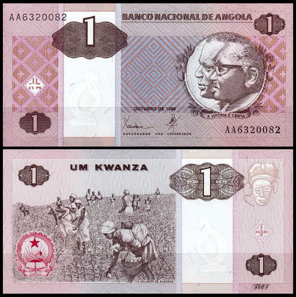 Ангола 1 кванза 1999 (UNC Pick 143)