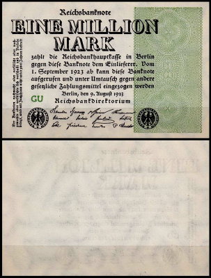 Германия 1.000.000 марок 1923 UNC P.102a