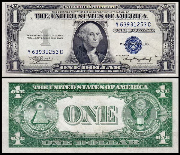 США 1 доллар 1935A (UNC Pick 416a) Silver Certificate