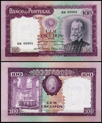 Португалия 100 эскудо 1961 (UNC Pick 165)