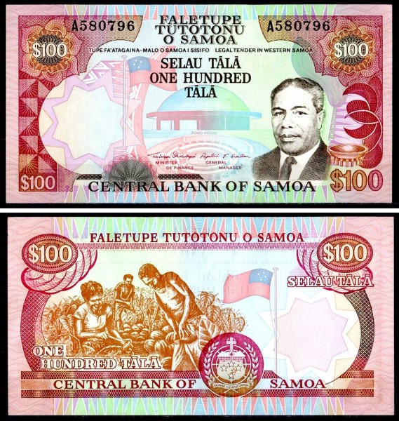 Самоа 100 тала 1990 (UNC Pick 30)