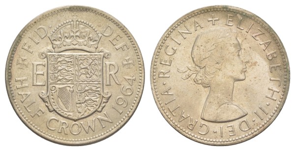 Англия, 1/2 кроны 1964 год