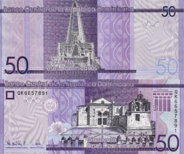 Доминикана 50 песо 2023 (UNC Pick 189)