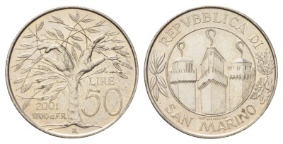 Сан Марино, 50 лир 2001 год