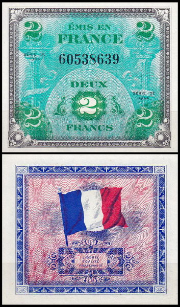 Франция 2 франка 1944 (UNC Pick 114)