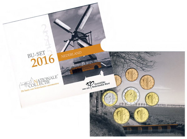 Нидерланды, Набор монет 2016 года (буклет)
