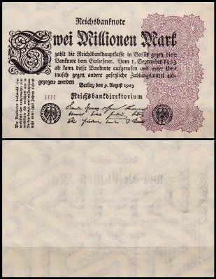 Германия 2.000.000 марок 1923 UNC P.104a