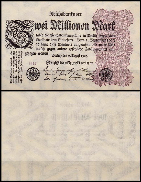 Германия 2.000.000 марок 1923 UNC P.104a