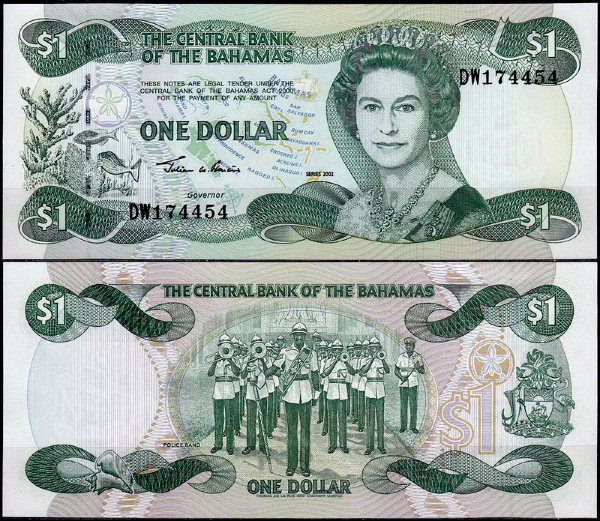 Багамские острова 1 доллар 2002 (UNC Pick 70)