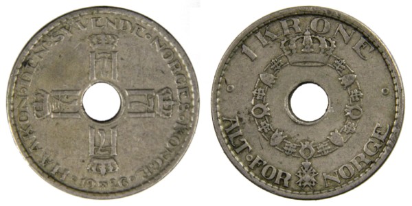 Норвегия 1 крона 1926 год
