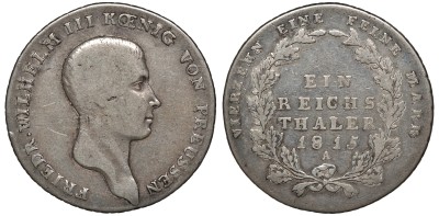 Пруссия 1 талер 1815 Фридрих Вильгельм III (1797-1840)