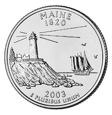 США, 25 центов 2003 год, Maine