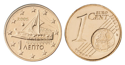 Греция, 1 цент 2005 (UNC, медь)