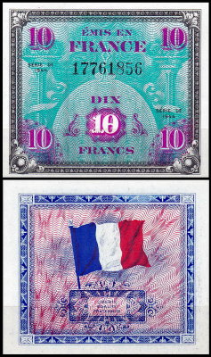 Франция 10 франков 1944 (UNC Pick 116)