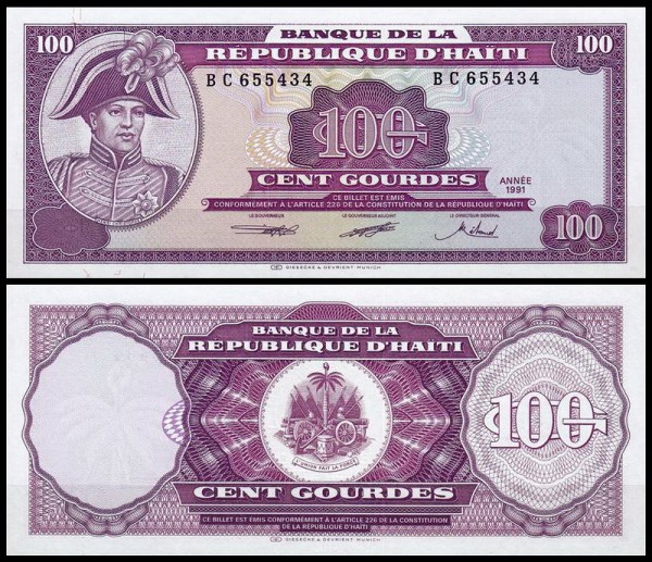 Гаити 100 гурд 1991 (UNC Pick 258)
