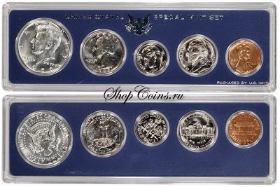 США, Годовой набор 1966 год, Серебро, Special Mint Set