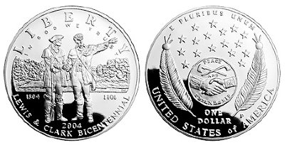 США, 1 доллар 2004 год, Экспедиция Льюиса и Кларка, ПРУФ