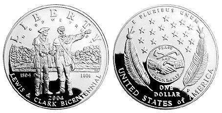 США, 1 доллар 2004 год, Экспедиция Льюиса и Кларка, ПРУФ