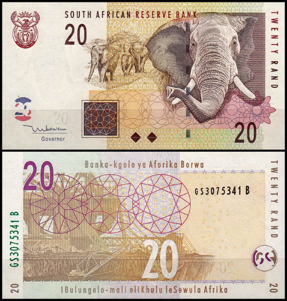 ЮАР 20 рандов 2005 (UNC Pick 129a) 