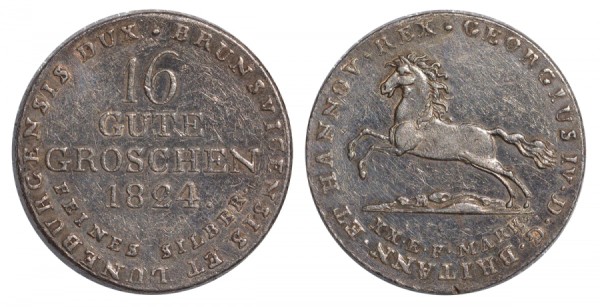 Ганновер 16 гутергрошей 1824