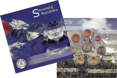 Словакия, Набор монет 2009 года (буклет) №2