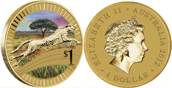 Австралия, 1 доллар 2012 год - Гепард