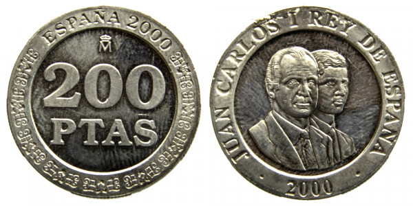 Испания, 200 песет 2000 год