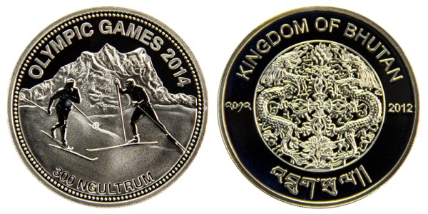 Бутан, 300 нгултрум 2014 год, Олимпийские игры в Сочи
