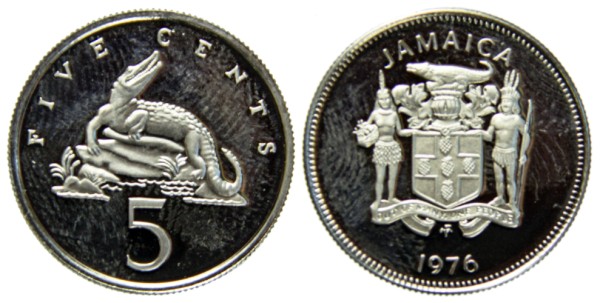 Ямайка, 5 цент 1976 год