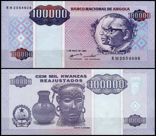 Ангола 100000 кванза 1995 (UNC Pick 139)