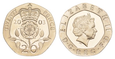 Англия, 20 пенсов 2003 год