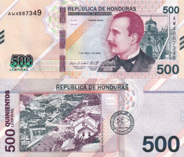 Гондурас 500 лемпир 2022 (UNC Pick 113)