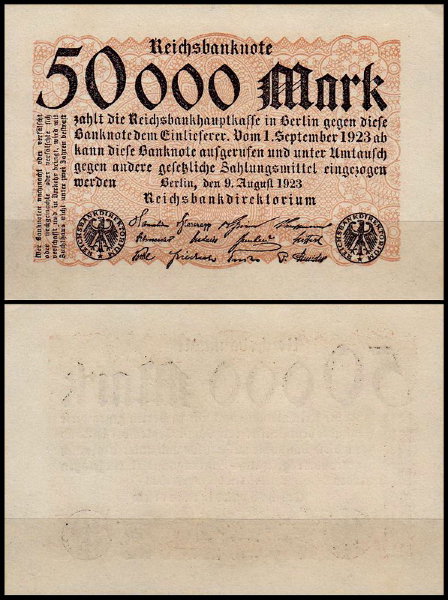 Германия 50000 марок 1923 UNC P.99