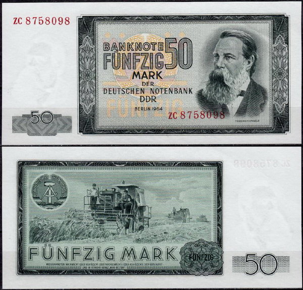 ГДР 50 марок 1964 (UNC Pick 25)