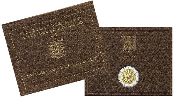 Ватикан, 2 евро 2011 год, Международный день молодёжи в Мадриде