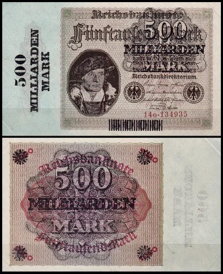 Германия 500.000.000.000 марок 1923 AUNC P.124