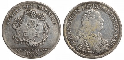 Регенсбург 1 талер 1759 Франц I