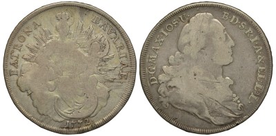 Бавария 1 талер 1772 Максимилиан III Иосиф (1745-1777)