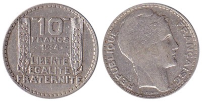 Франция, 10 франков 1934 год