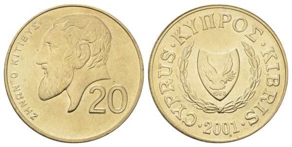 Кипр, 20 центов 2001 год