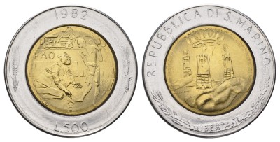Сан Марино, 500 лир 1982 год