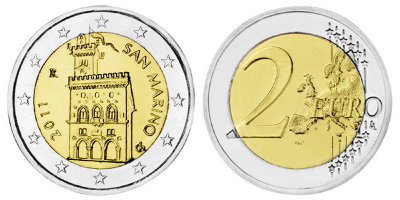Сан Марино, 2 евро 2011 (UNC, биметалл)
