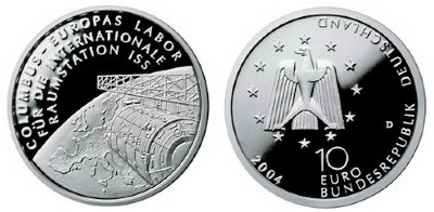 Германия, 10 евро 2004 D (PROOF) Международная космическая станция
