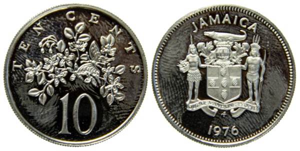 Ямайка, 10 цент 1976 год
