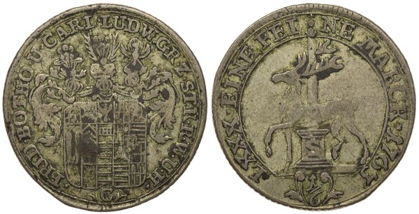 Штольберг-Штольберг 1/6 талера 1763