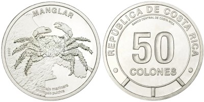 Коста-Рика 50 колон 2023 год - Краб