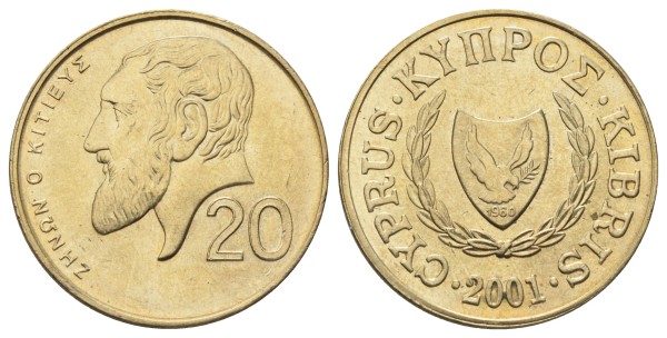 Кипр, 20 центов 2001 год