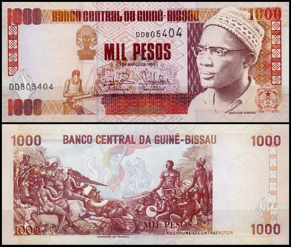 Гвинея-Бисау 1000 песо 1993 (UNC Pick 13b)