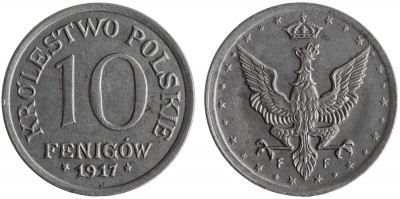 Польша, 10 фенигов 1917 год