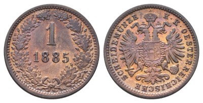 Австрия, 1 крейцер 1885 год